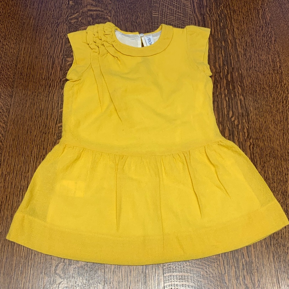 Simonetta Mini size 6 yellow dress fits like a 3/4